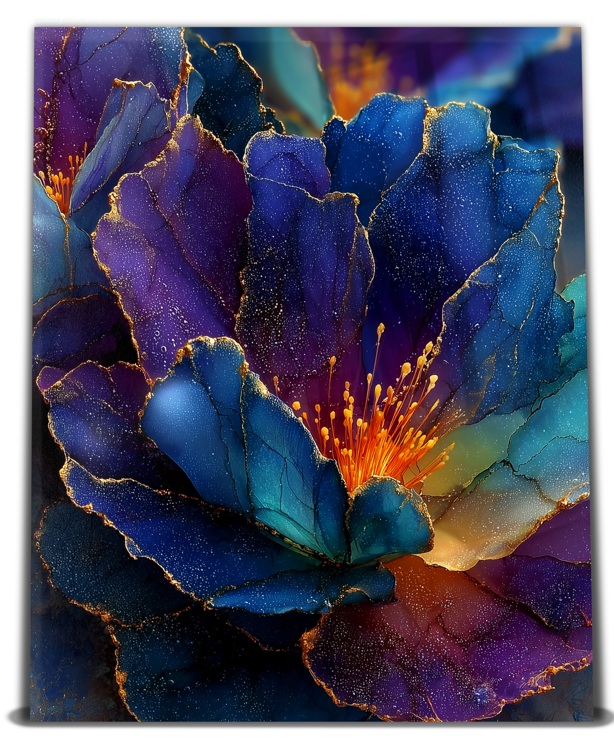 Blue & Gold Flower - M - Vision
