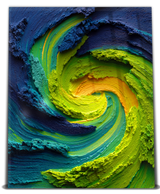 Green & Yellow Swirl - M - Vision