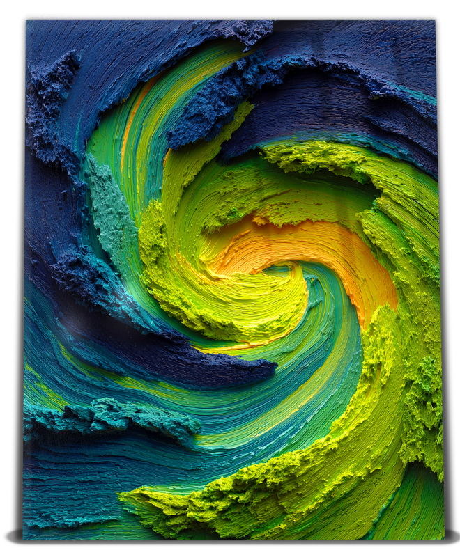 Green & Yellow Swirl