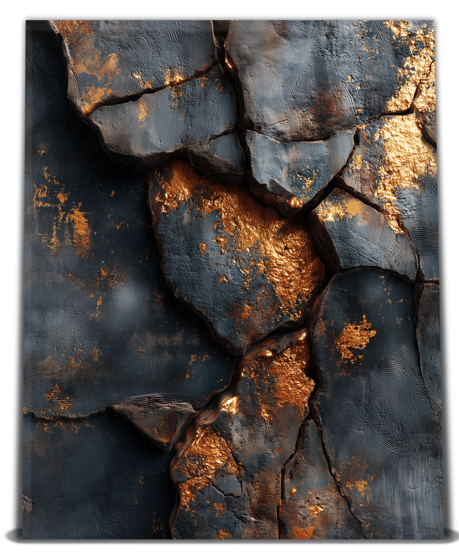 Slate & Gold Patches